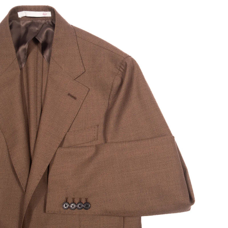 Neapolitan Hand Tailored Brown Suit Sz 54