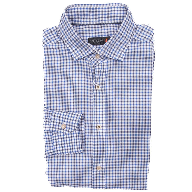 Blue and Grey Gingham Shirt