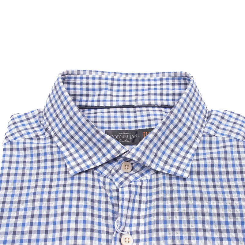 Blue and Grey Gingham Shirt