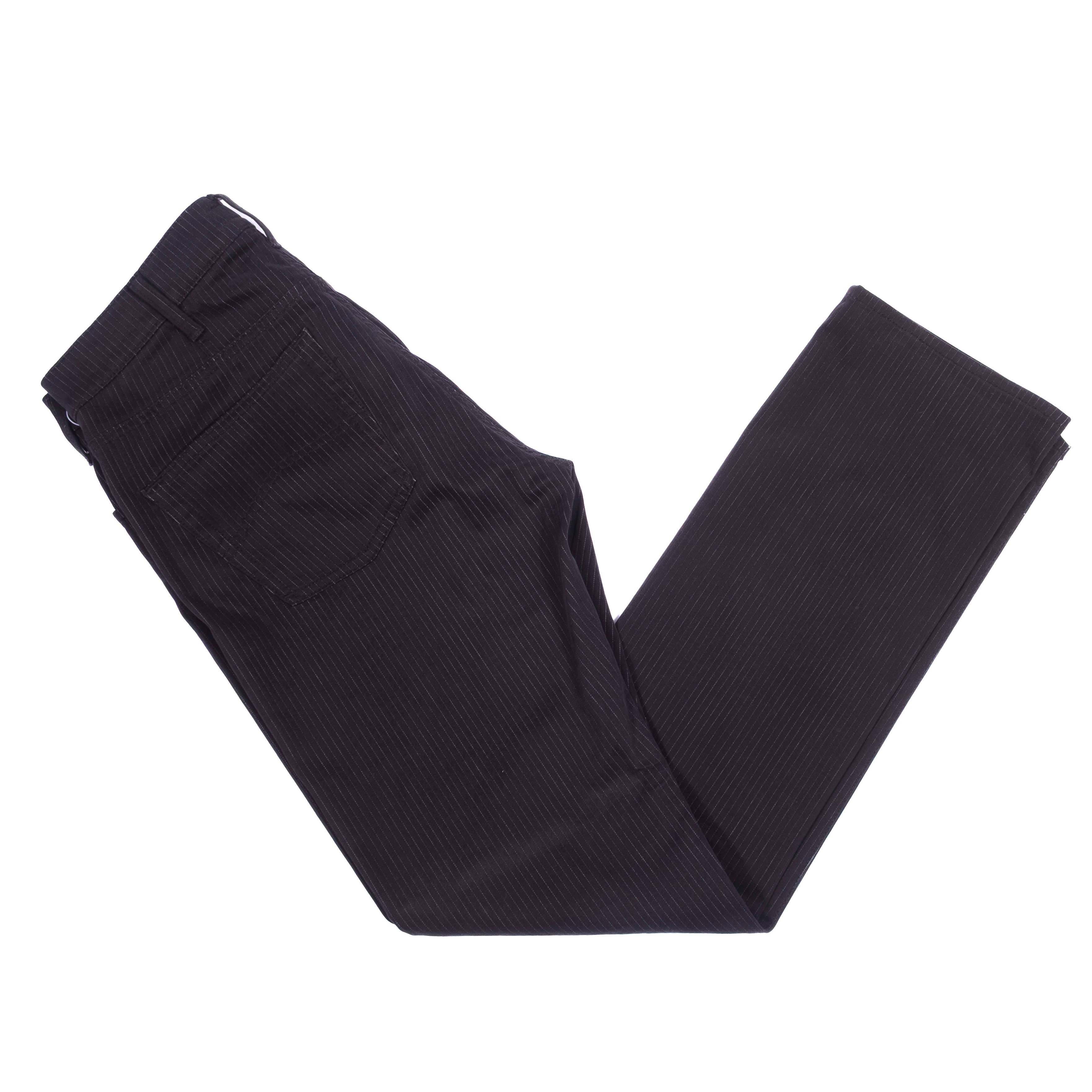Armani Black Pinstriped 5 Pocket Trousers