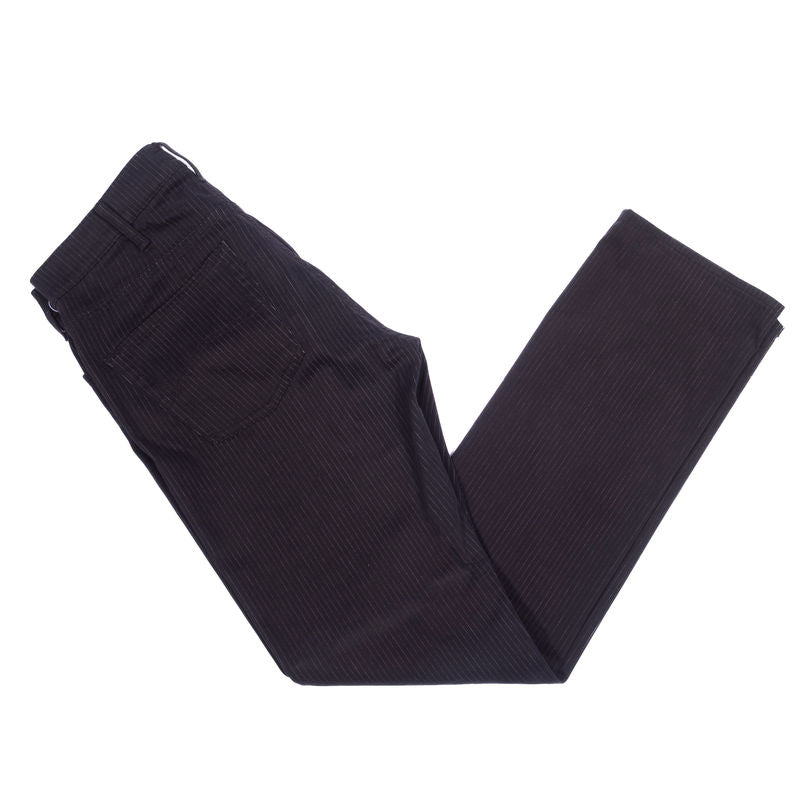 Armani Black Pinstriped 5 Pocket Trousers
