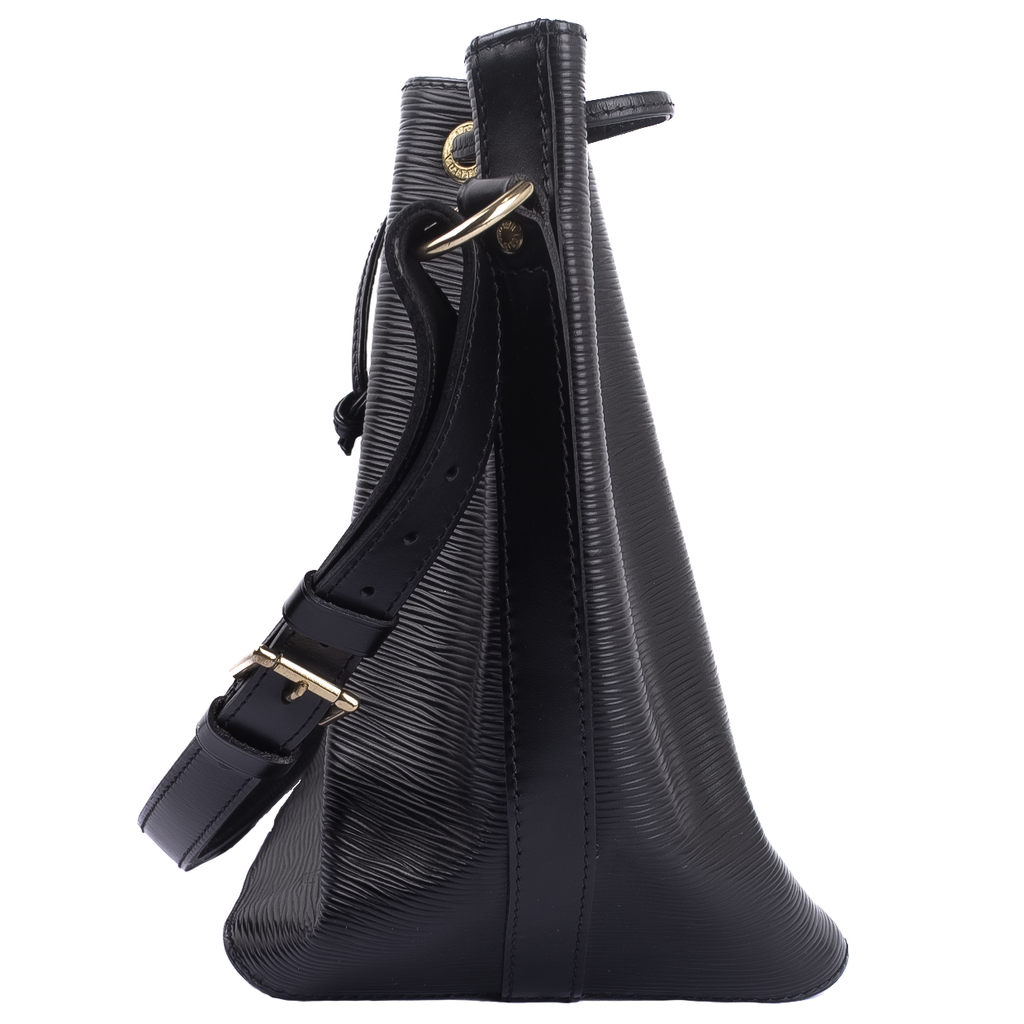 Black Epi Leather Tote Bag