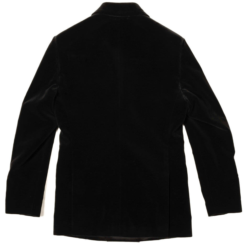 Est Retail Price 20 000 SEK -Neapolitan Hand Tailored  Black Velvet Double Breasted Tuxedo Suit Sz 52