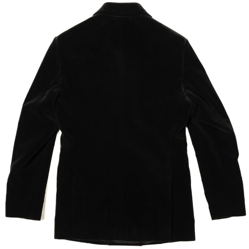 Neapolitan Hand Tailored Black Velvet Double Breasted Tuxedo Suit Sz 54