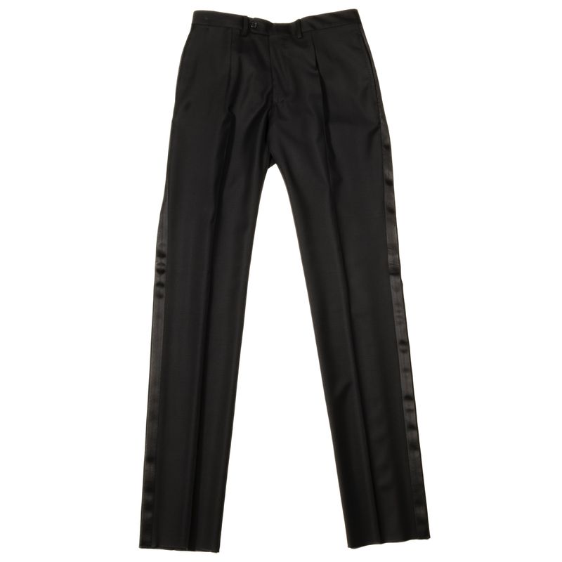 Neapolitan Hand Tailored  Black Velvet Double Breasted Tuxedo Suit Sz 52