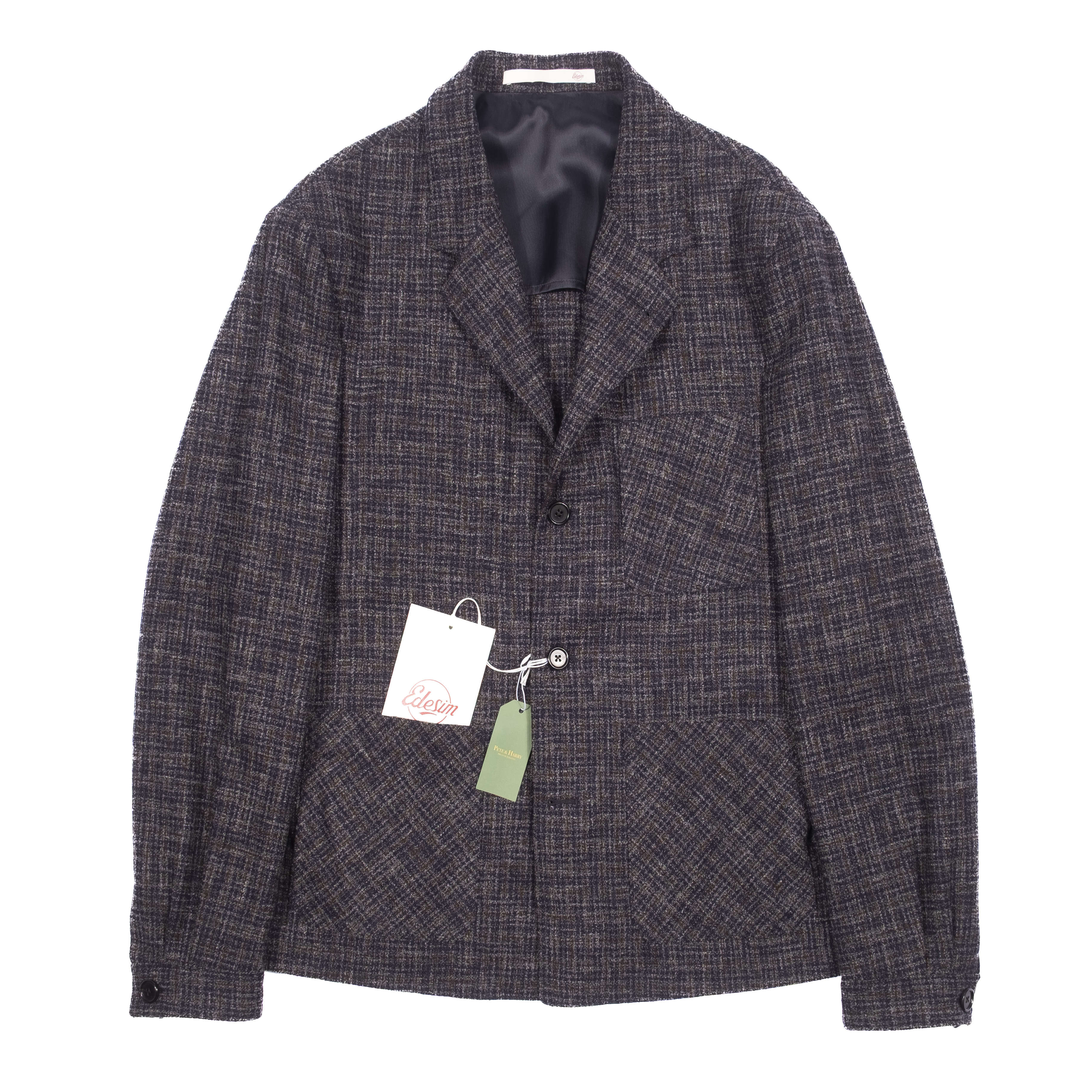 Neapolitan Hand Tailored Grey Check Utility Jacket