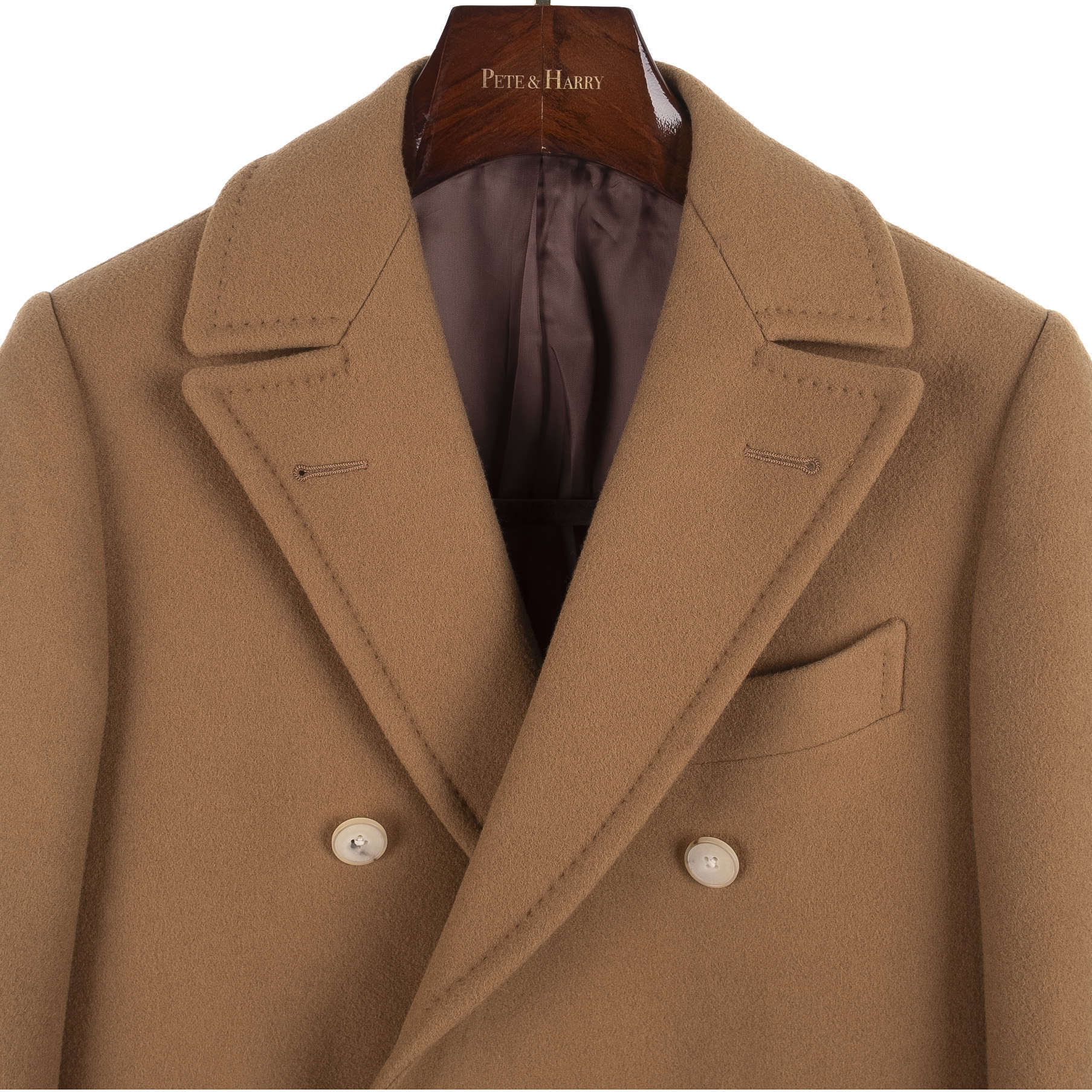 Camel Double Breasted Winter Coat