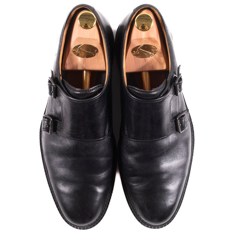 Clarks Black Leather Monkstraps