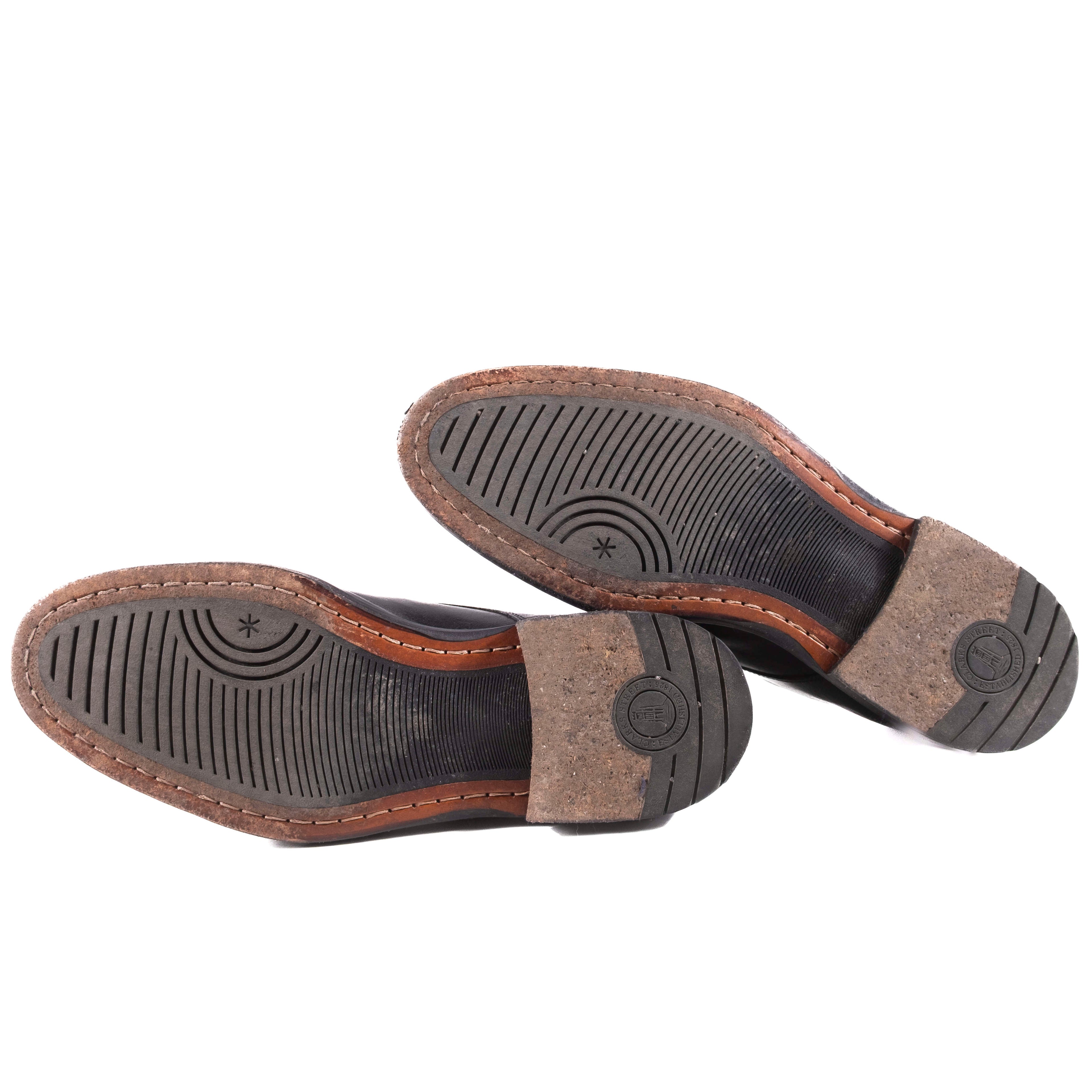 Clarks Black Leather Monkstraps