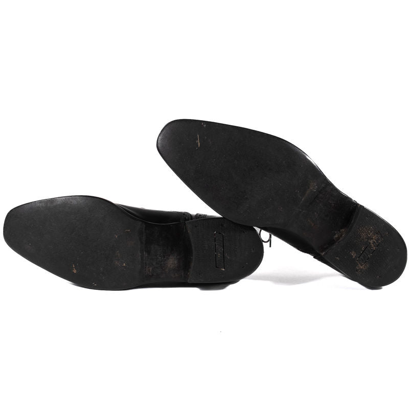 Italigente Black Cap Toe Brogued Oxfords