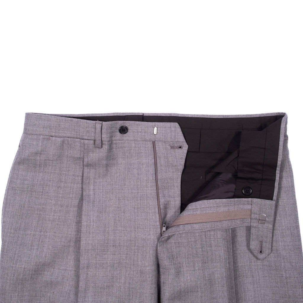 Neapolitan Hand Tailored Grey Notch Lapel Business Suit Sz 50