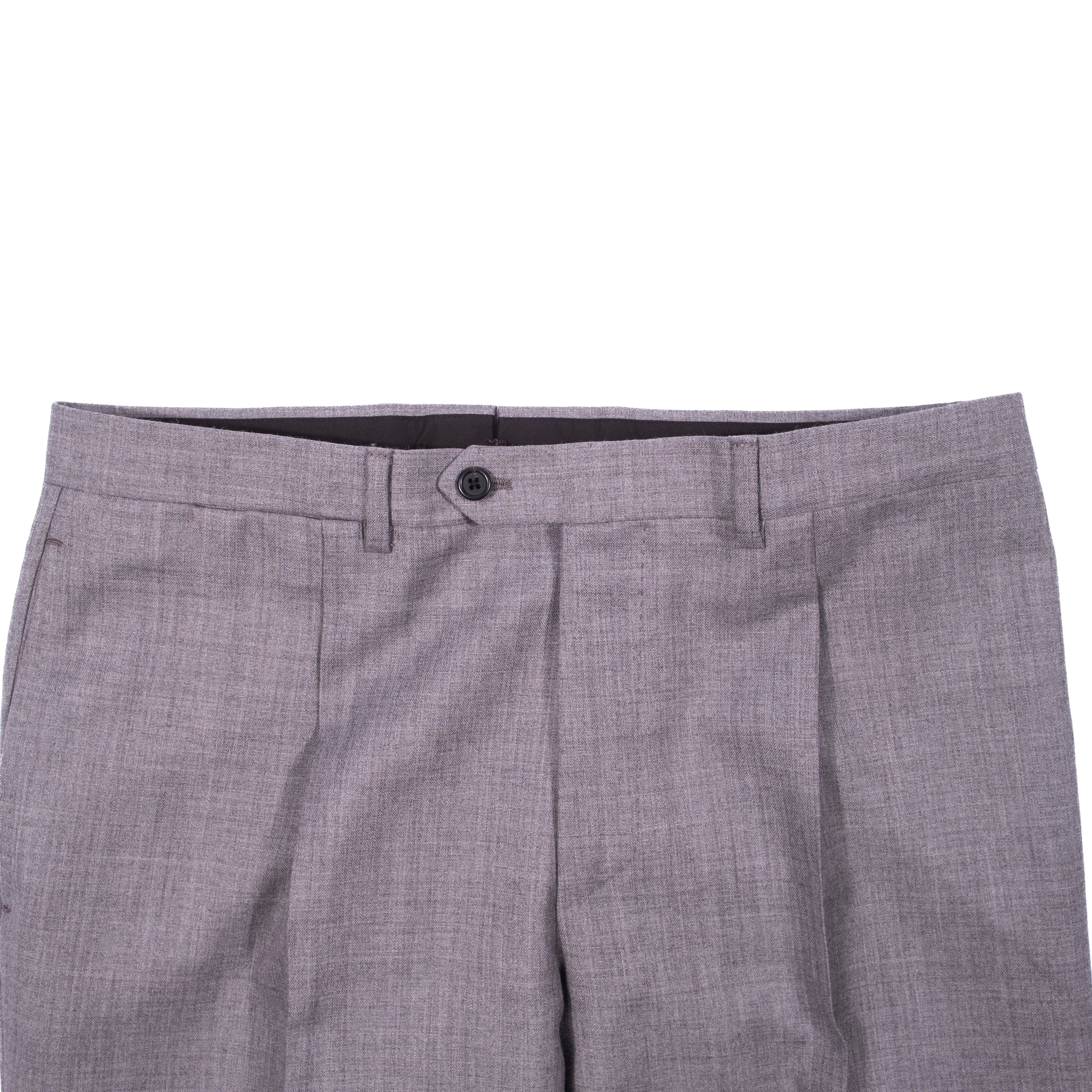 Neapolitan Hand Tailored Grey Notch Lapel Business Suit Sz 50