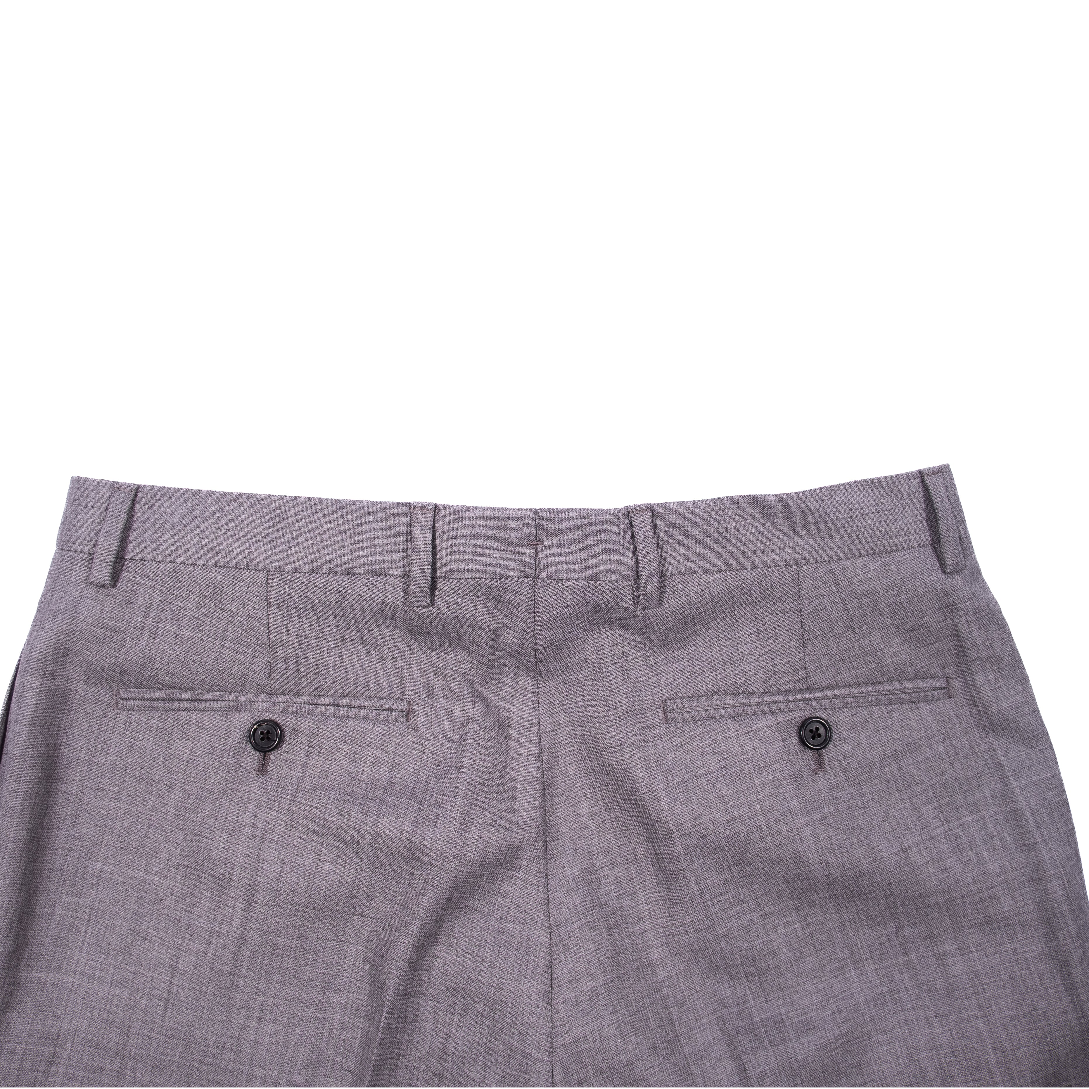 Neapolitan Hand Tailored Grey Notch Lapel Business Suit Sz 50