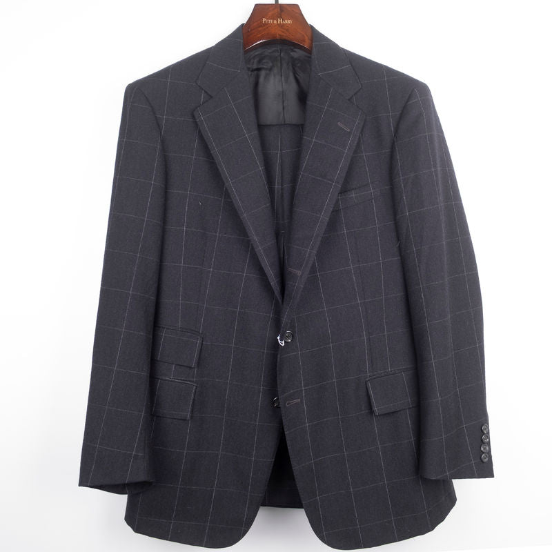 Navy Check Business Suit