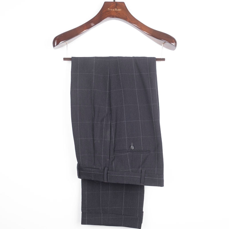 Navy Check Business Suit