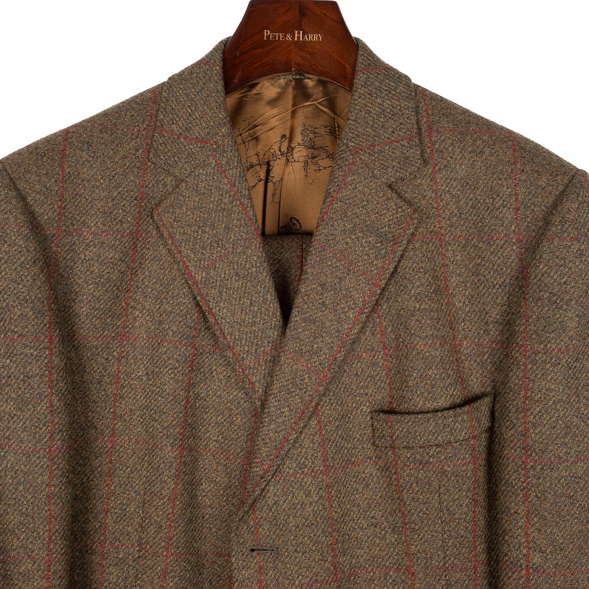 Green Windowpane Tweed Suit