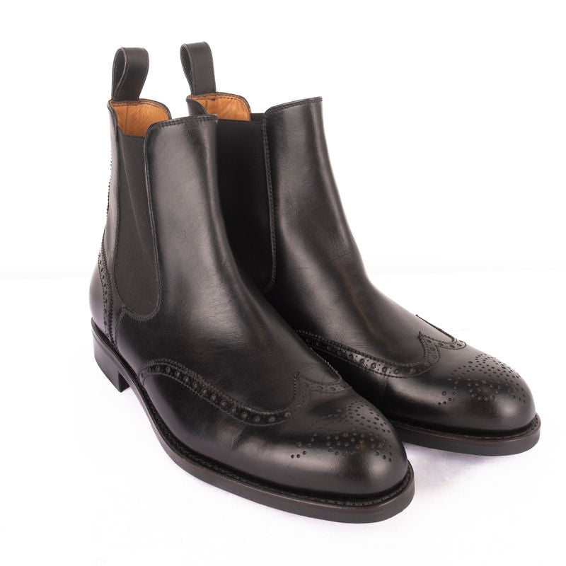 Box Calf Black Chelsea Boots