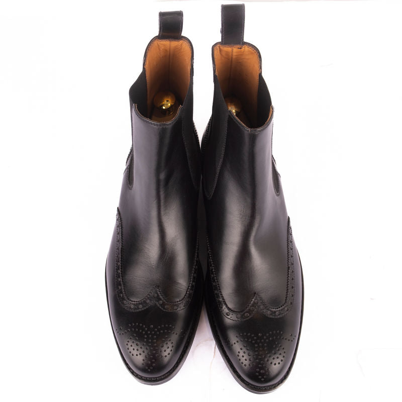 Box Calf Black Chelsea Boots