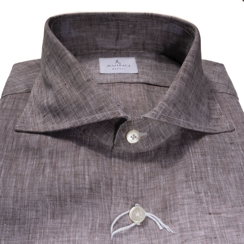 Brown Linen Shirt 42