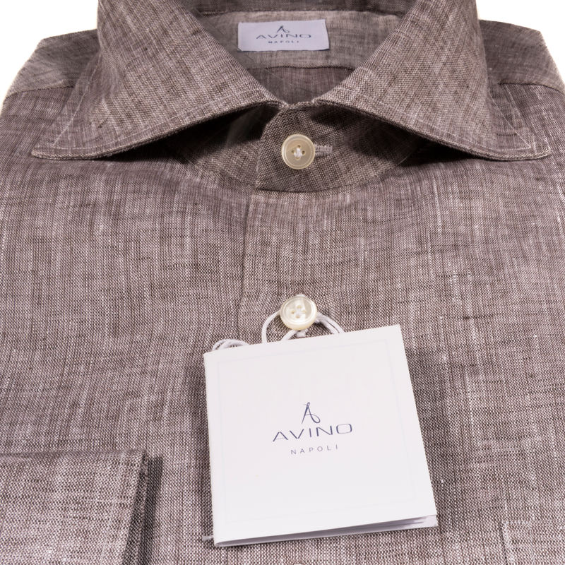 Brown Linen Shirt 42