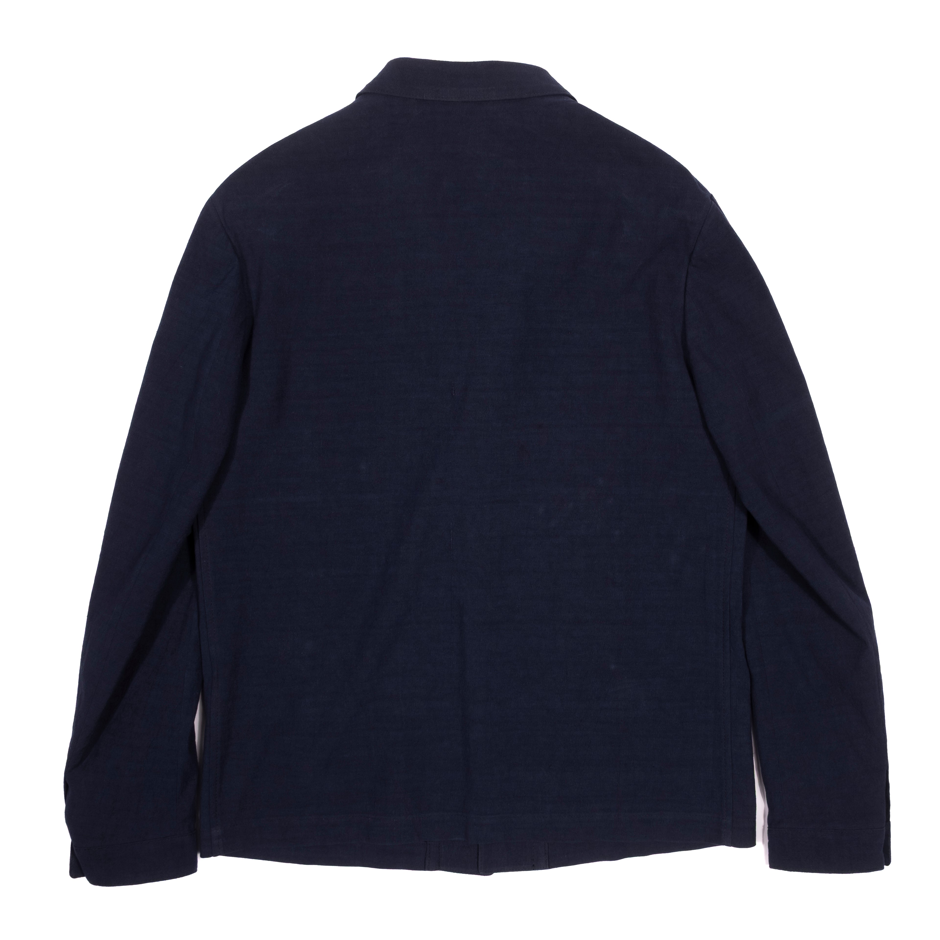 Neapolitan Hand Tailored Navy Linen Utility Jacket