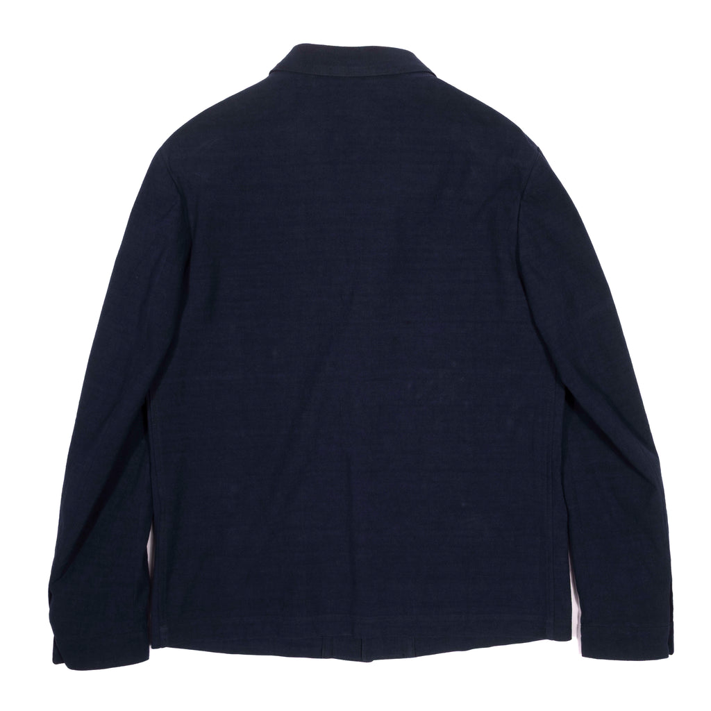 Neapolitan Hand Tailored Navy Linen Utility Jacket Sz 50