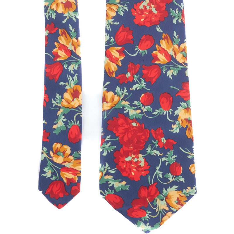 Navy Floral Tie