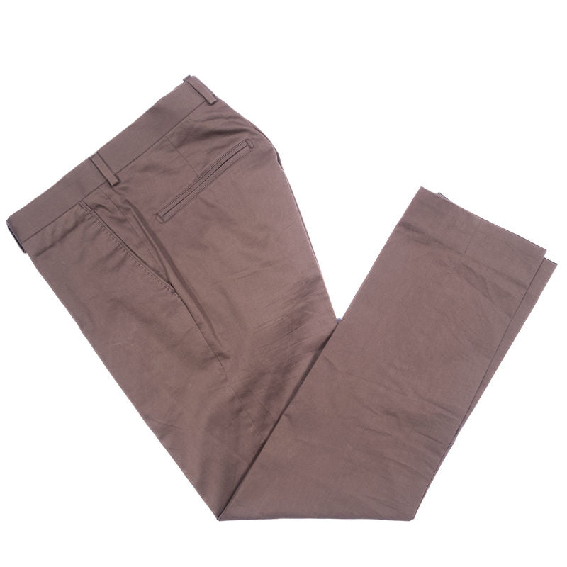 Oscar Jacobson Brown Cotton Suit Sz 48