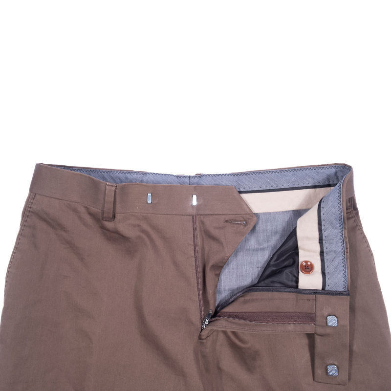 Oscar Jacobson Brown Cotton Suit Sz 48