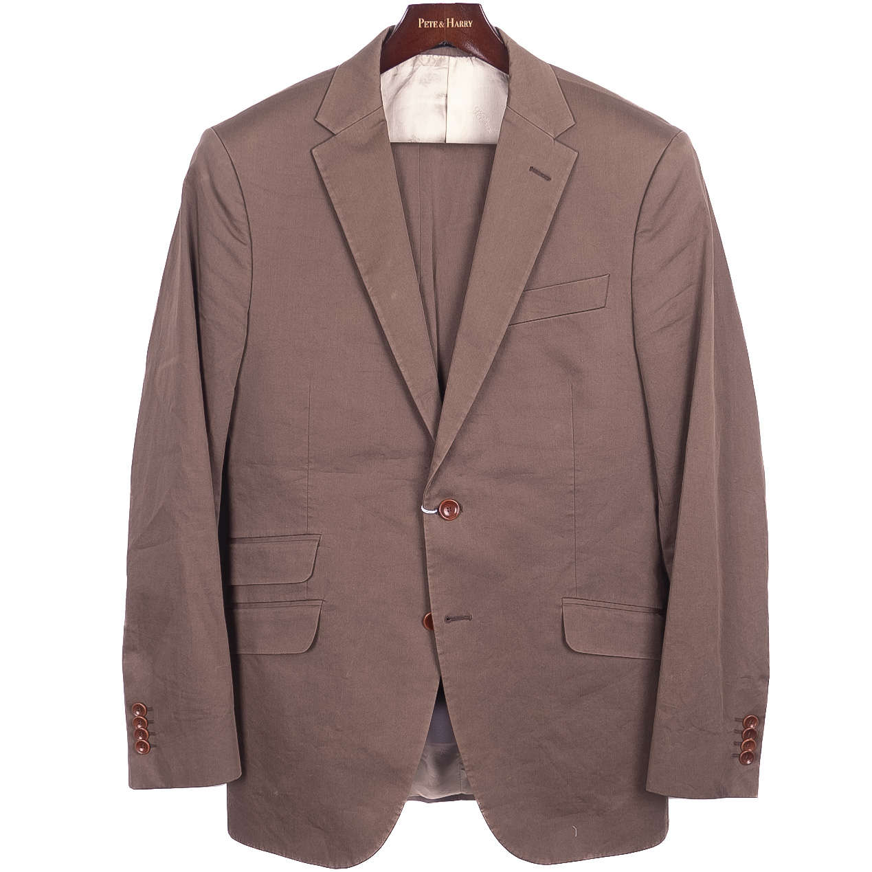Brown Cotton Suit