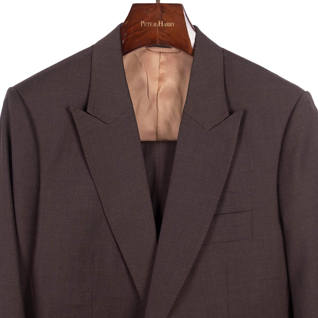 Brown Peak Lapel Suit