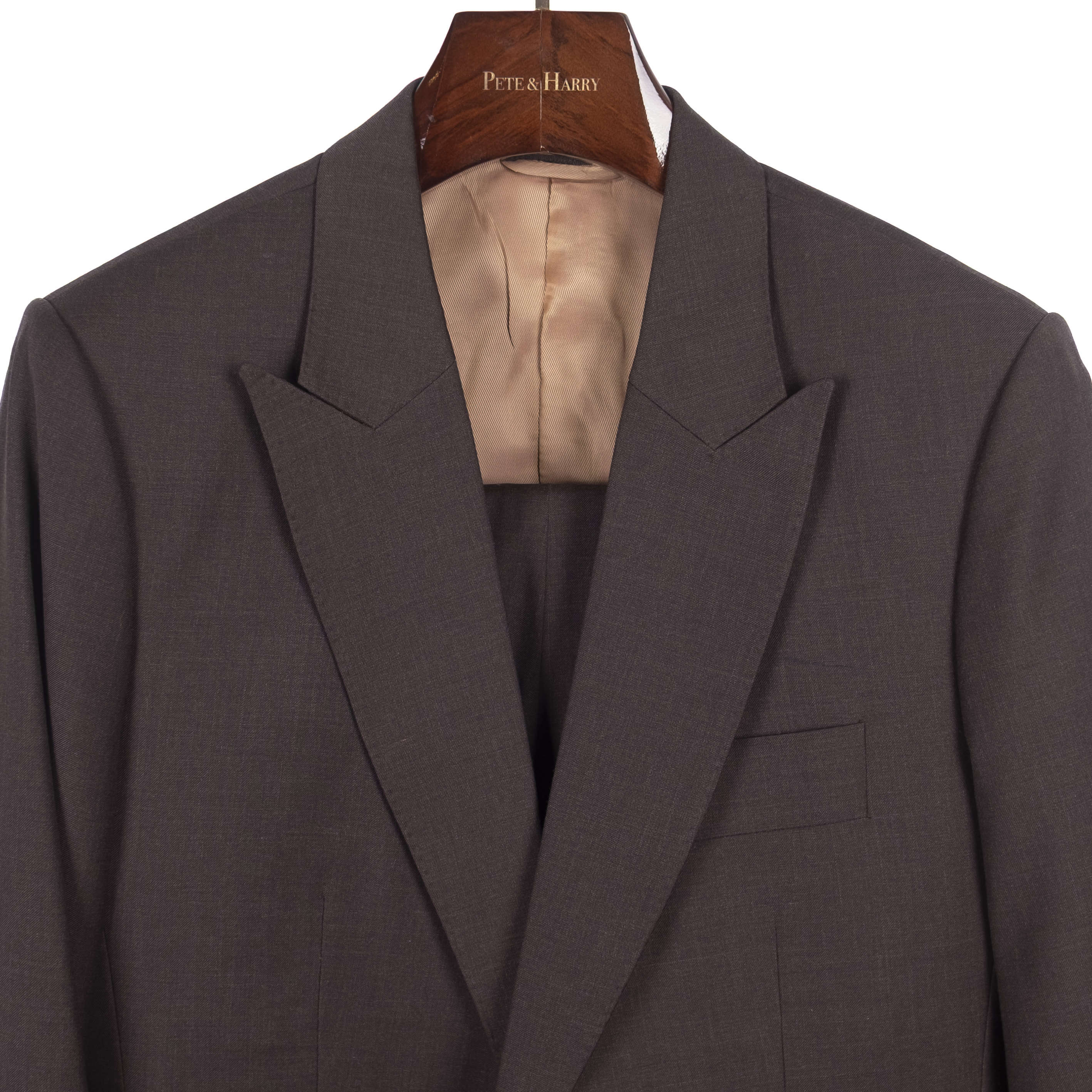 Brown Peak Lapel Suit