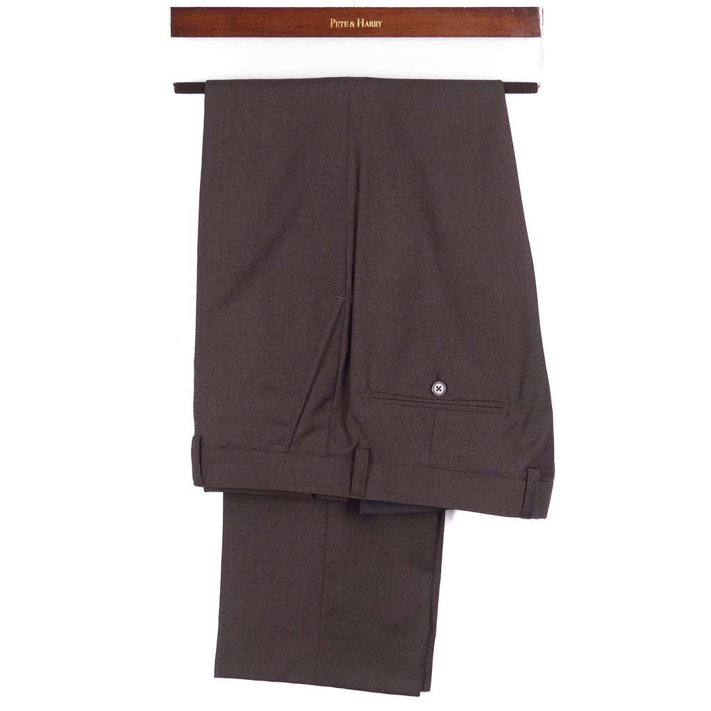 Brown Peak Lapel Suit