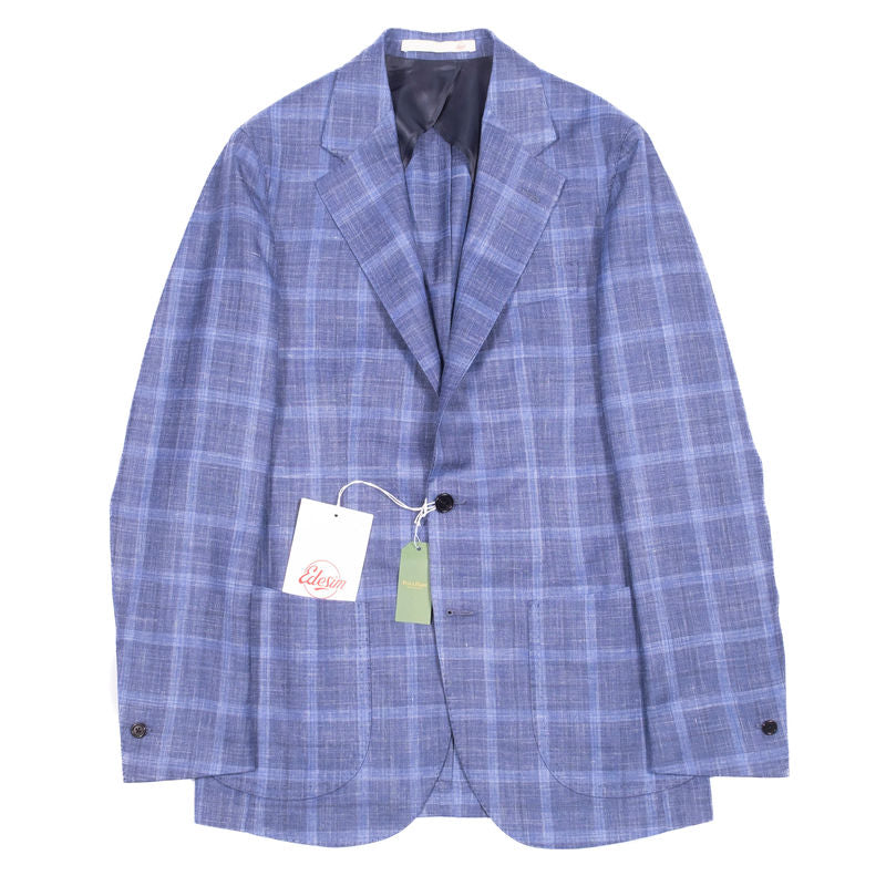 Neapolitan Hand Tailored Blue Checks Sport Coat Sz 52