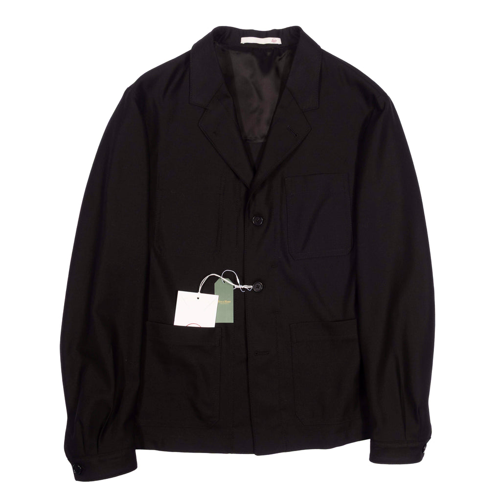 Est Retail Price 10 000 SEK - Eduardo de Simone Black Utility Jacket Wool Sz 48