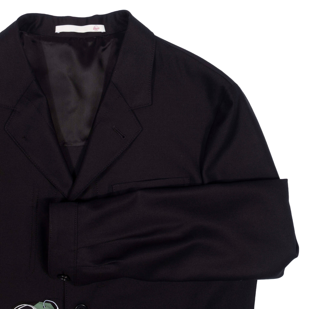 Est Retail Price 10 000 SEK - Eduardo de Simone Black Utility Jacket Wool Sz 48