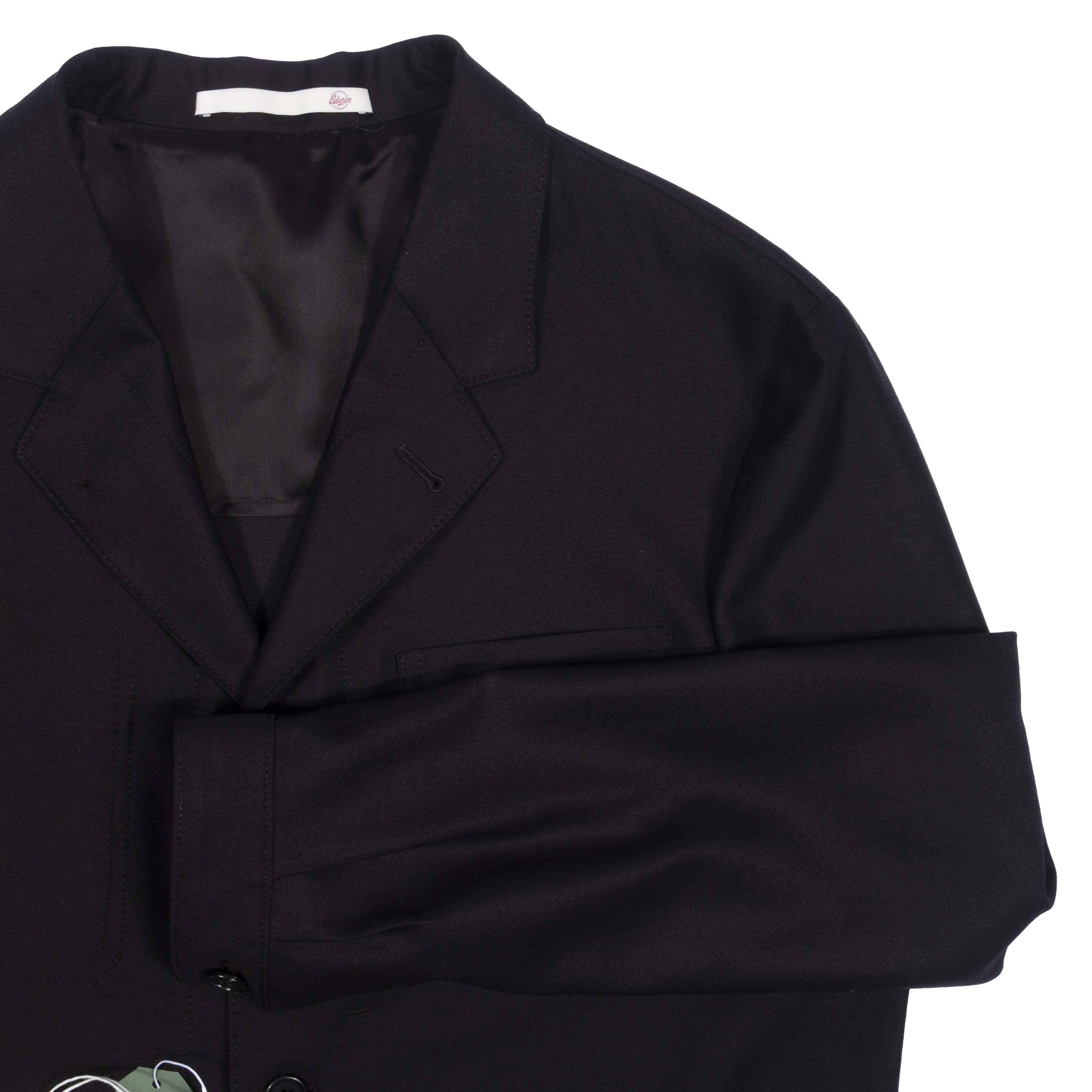 Neapolitan Hand Tailored Black Utility Jacket Sz 54