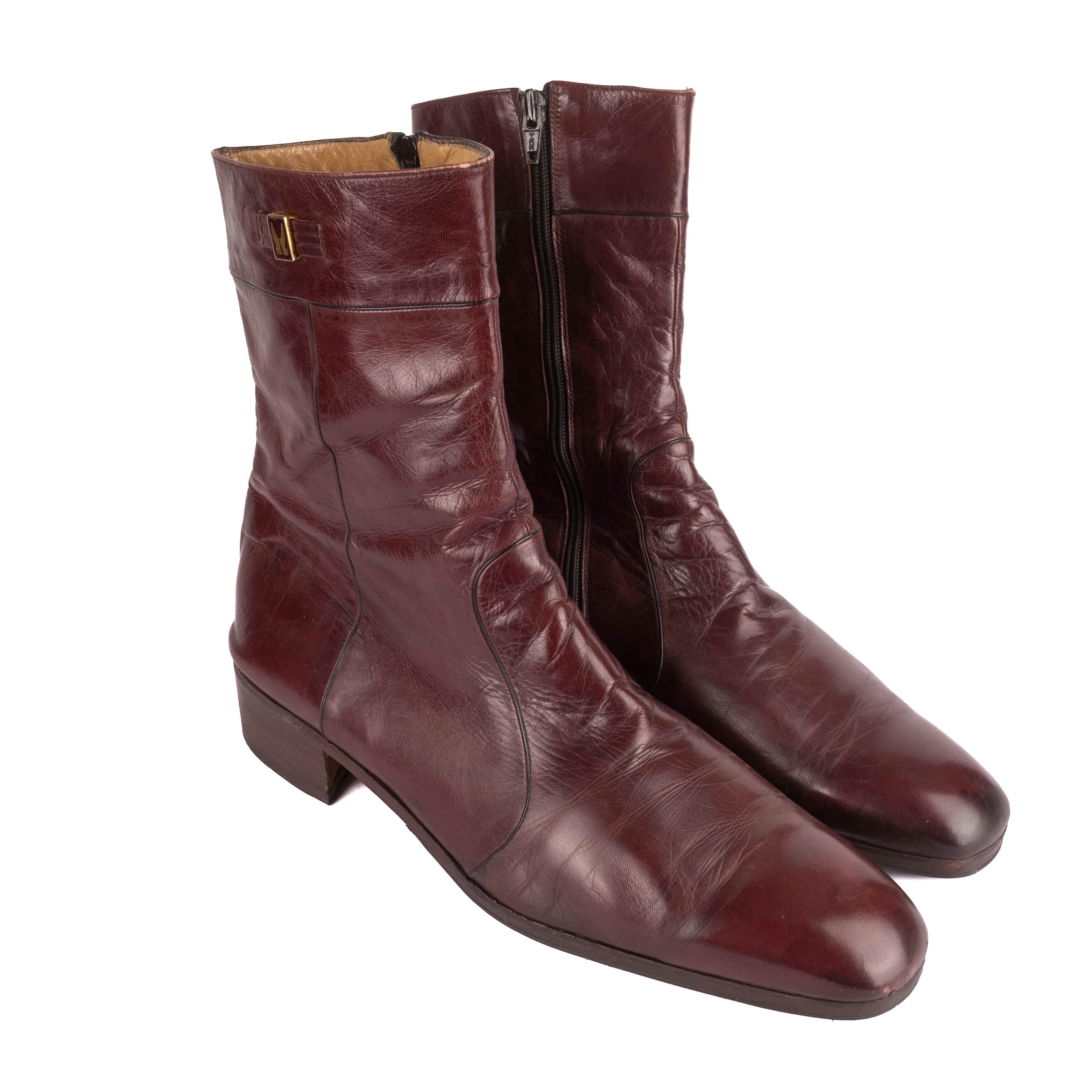Burgundy Zip Boot