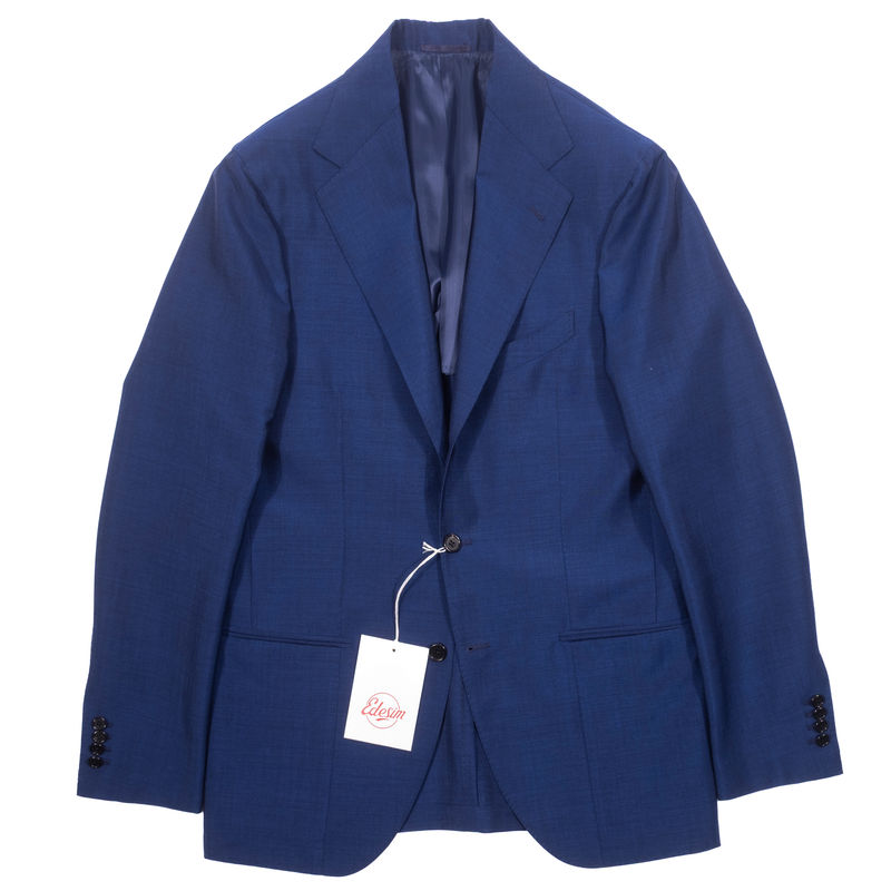 Est Retail Price 15 000 SEK - Eduardo de Simone Blue Holland & Sherry Wool/Mohair Sport Coat 50