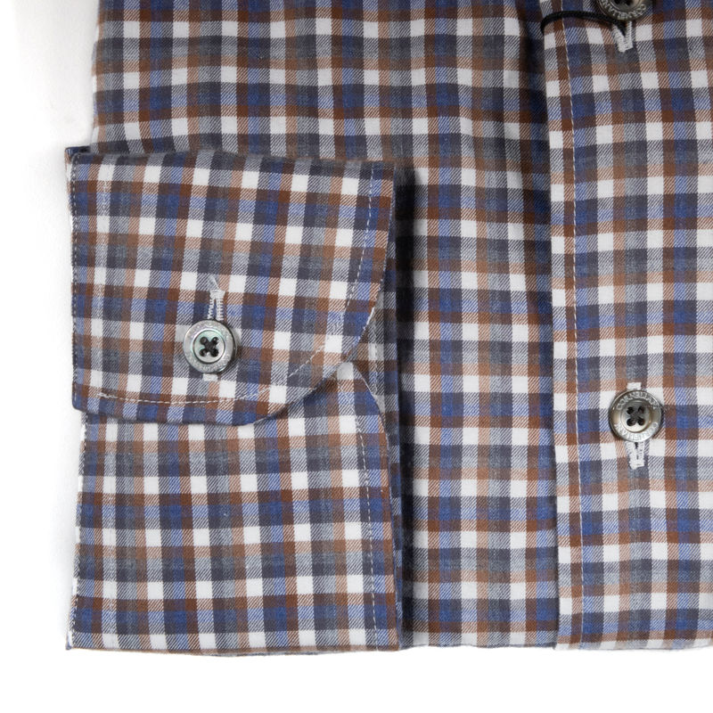 Brown and Blue Check Shirt 39