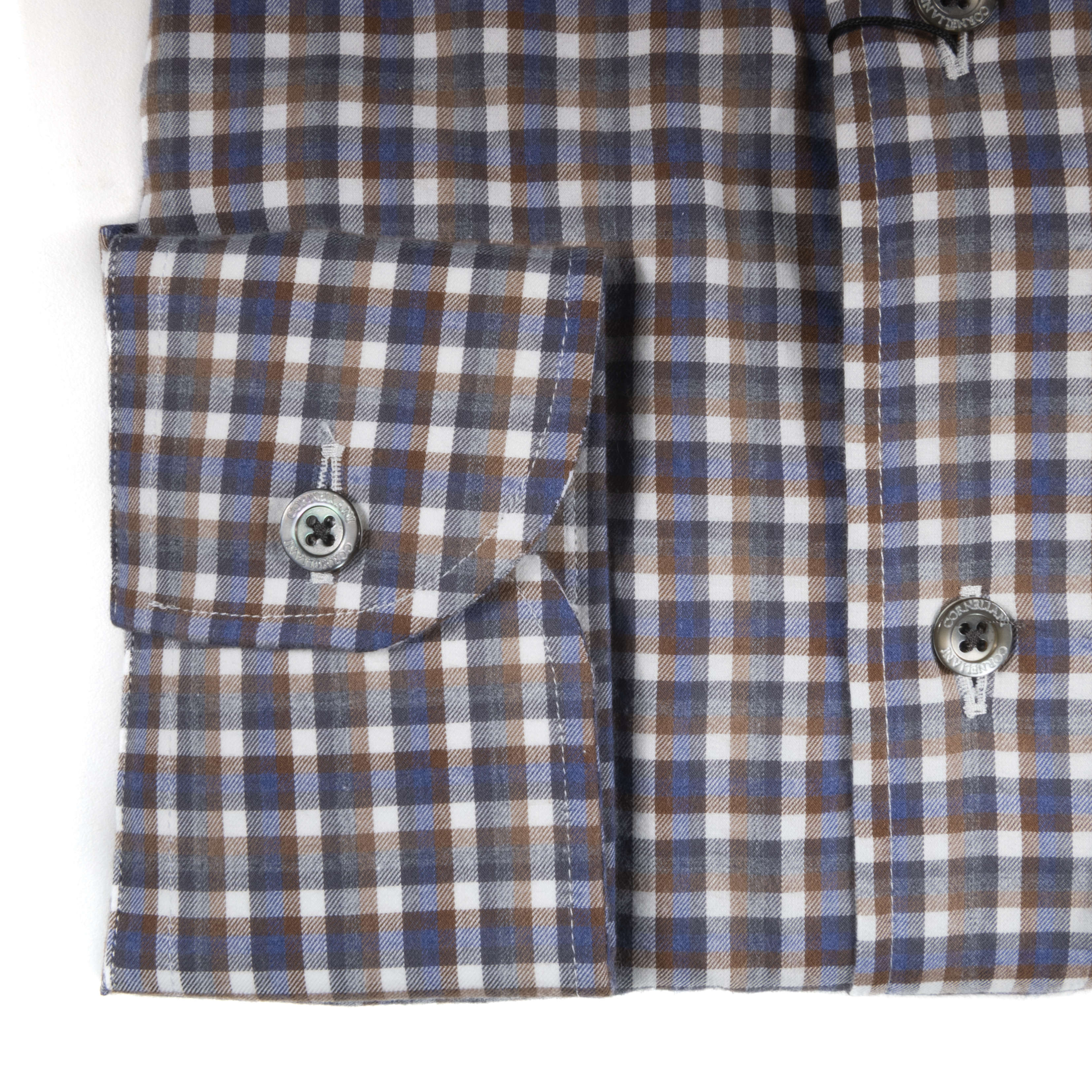 Brown and Blue Check Shirt 39