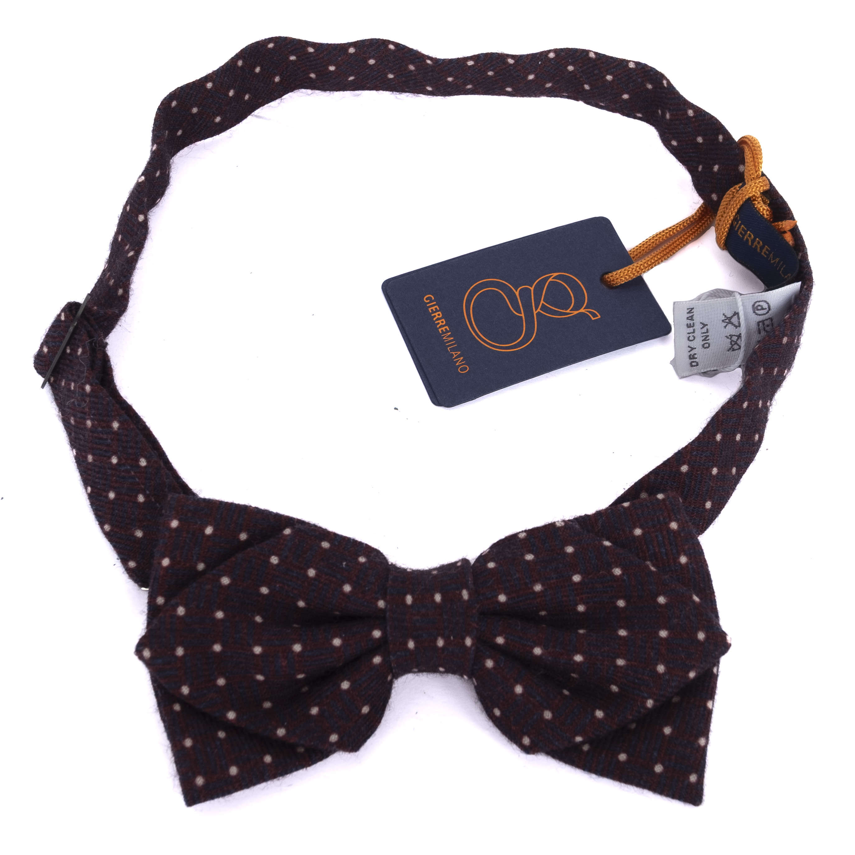 Burgundy Dotted Bow Tie