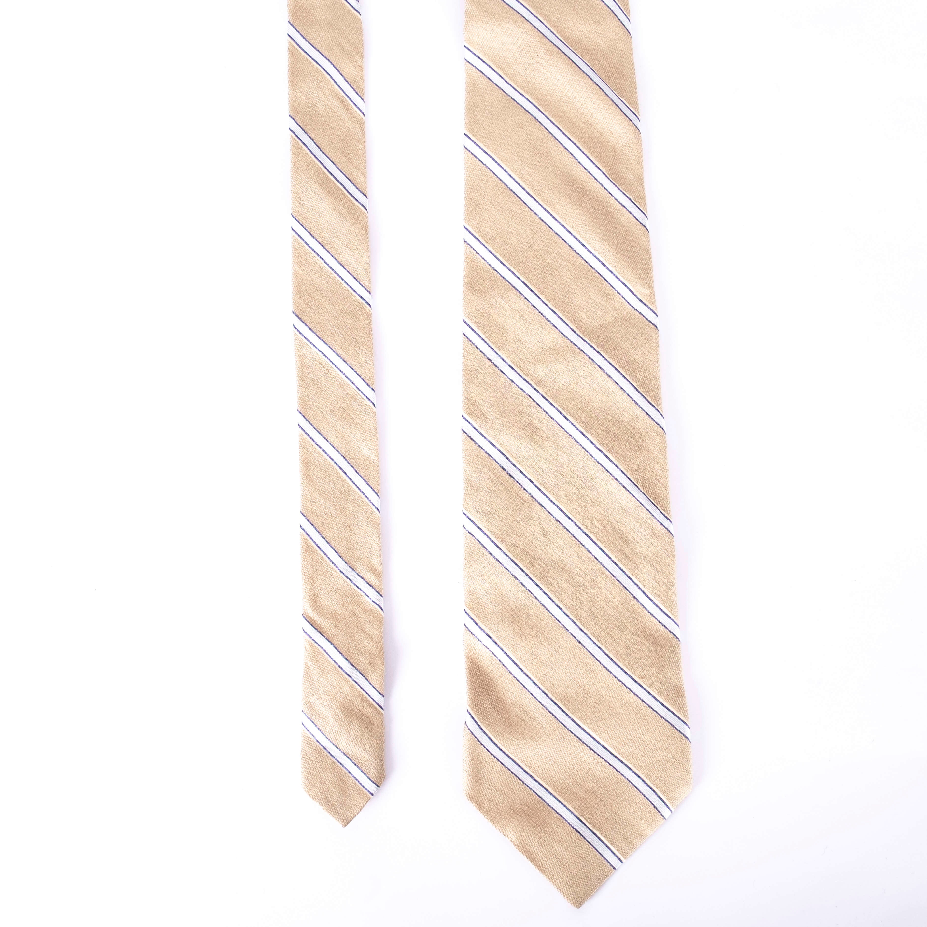 Beige Striped Tie
