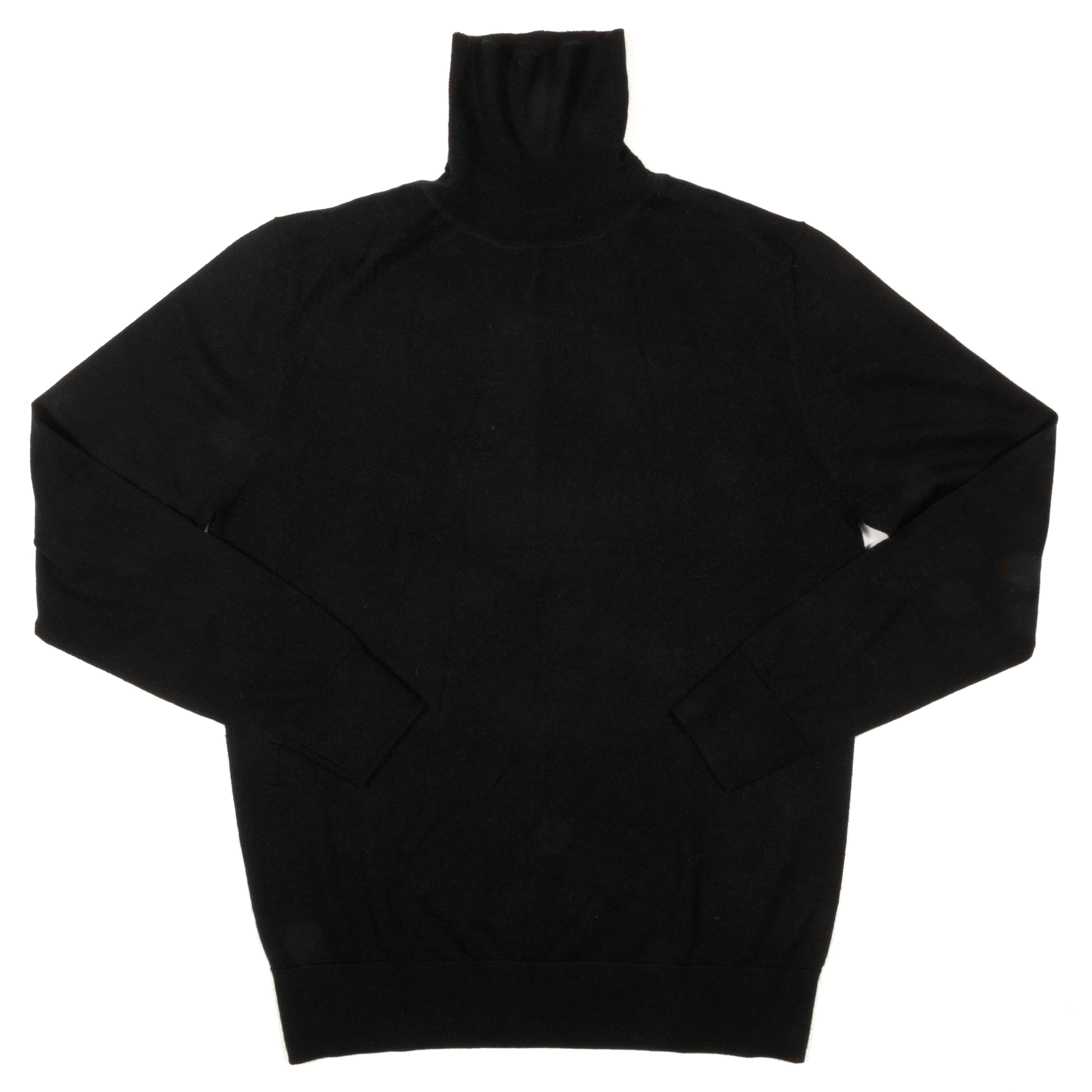 Soft Goat Black Fine Knit Turtleneck Sz M (EU)