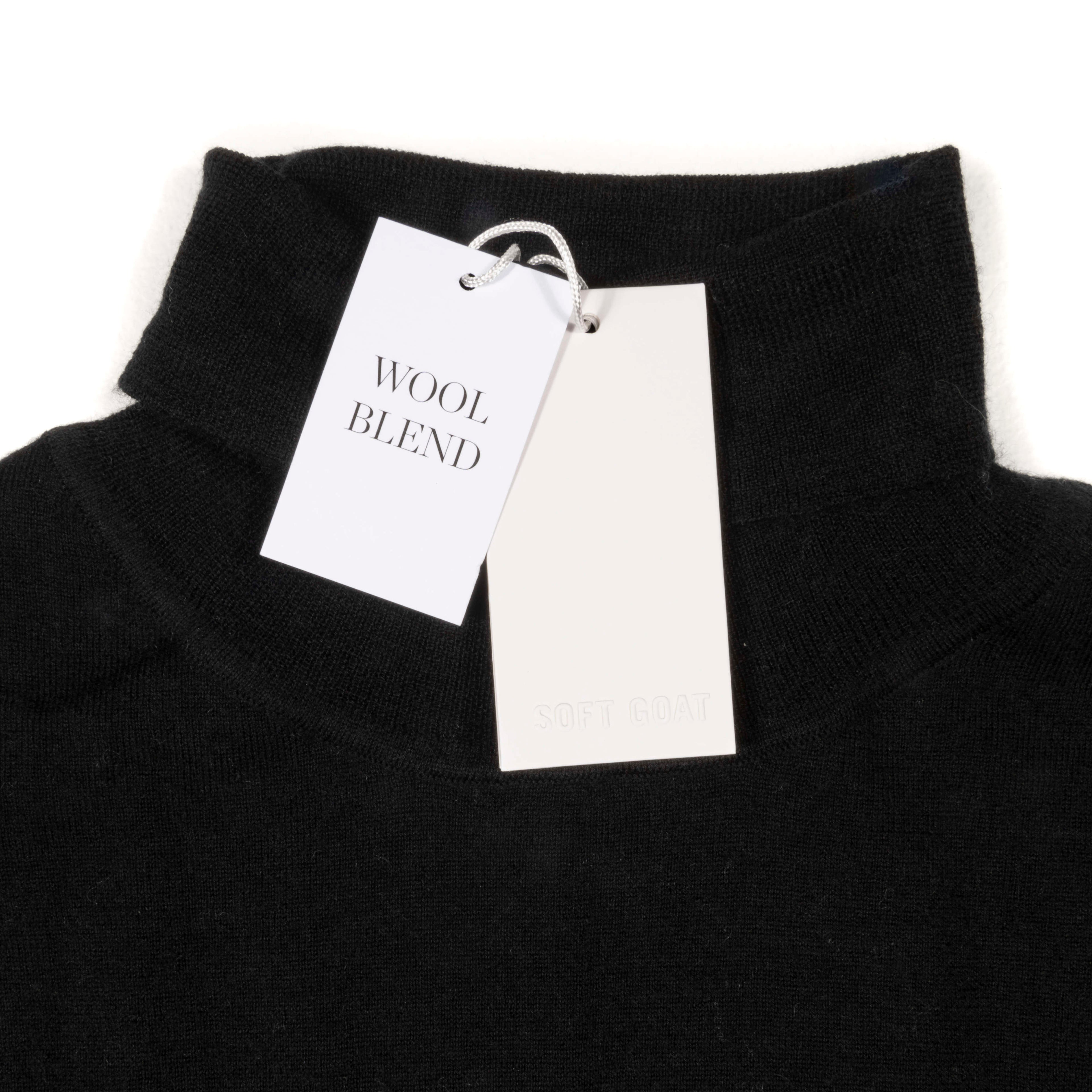 Soft Goat Black Fine Knit Turtleneck Sz M (EU)