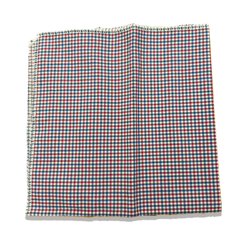 Red and Blue Checked Pocket Square