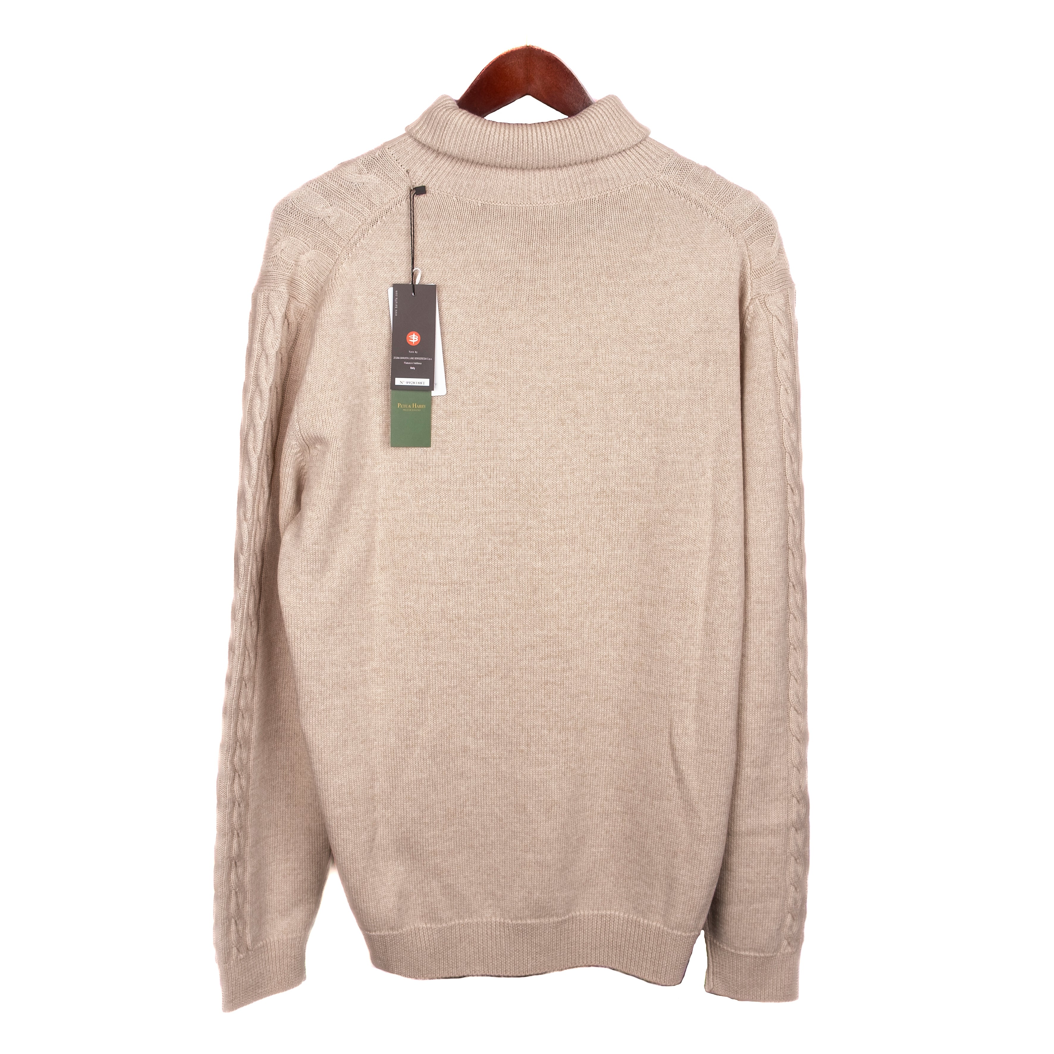 Off White Cable Knit Turtleneck