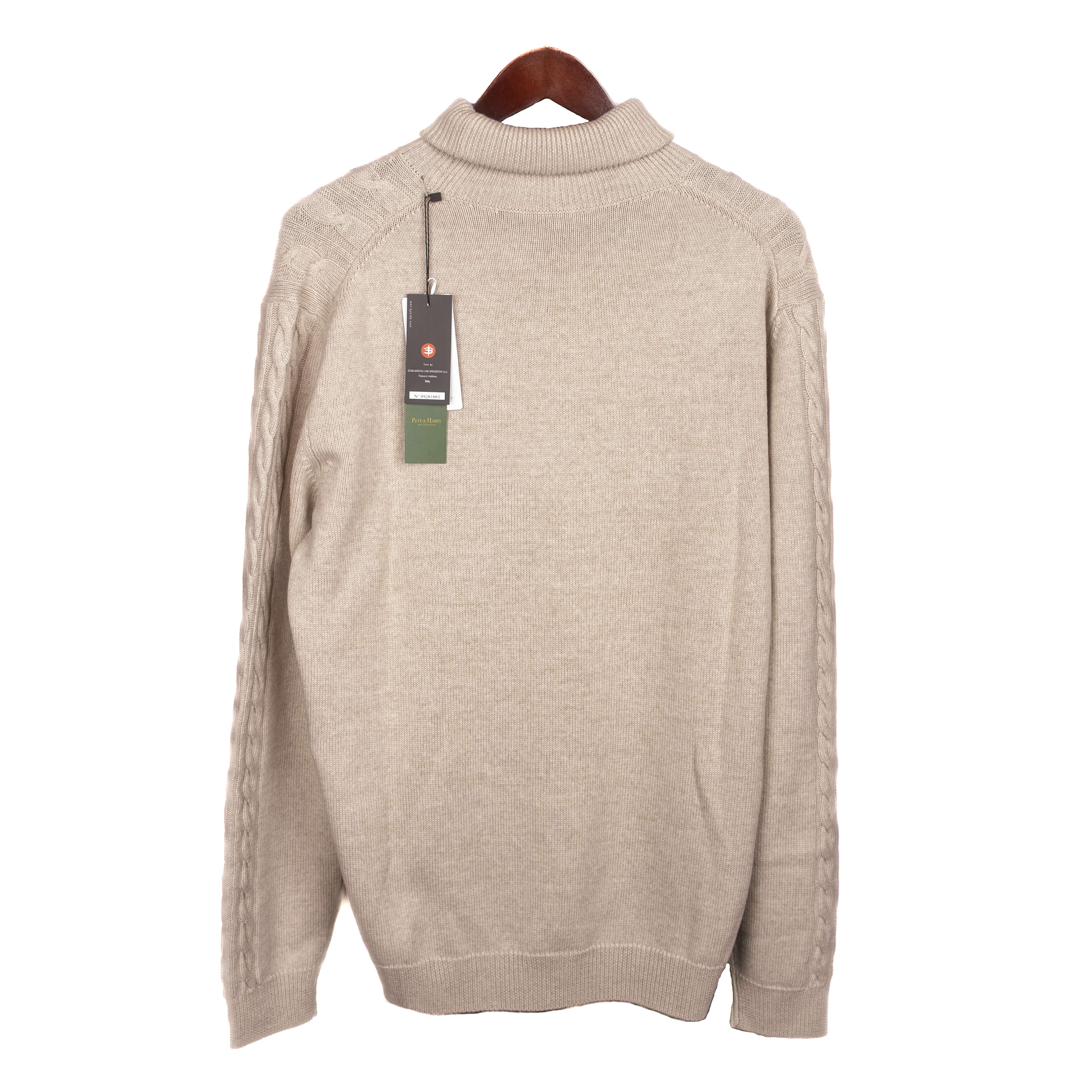 Off White Cable Knit Turtleneck