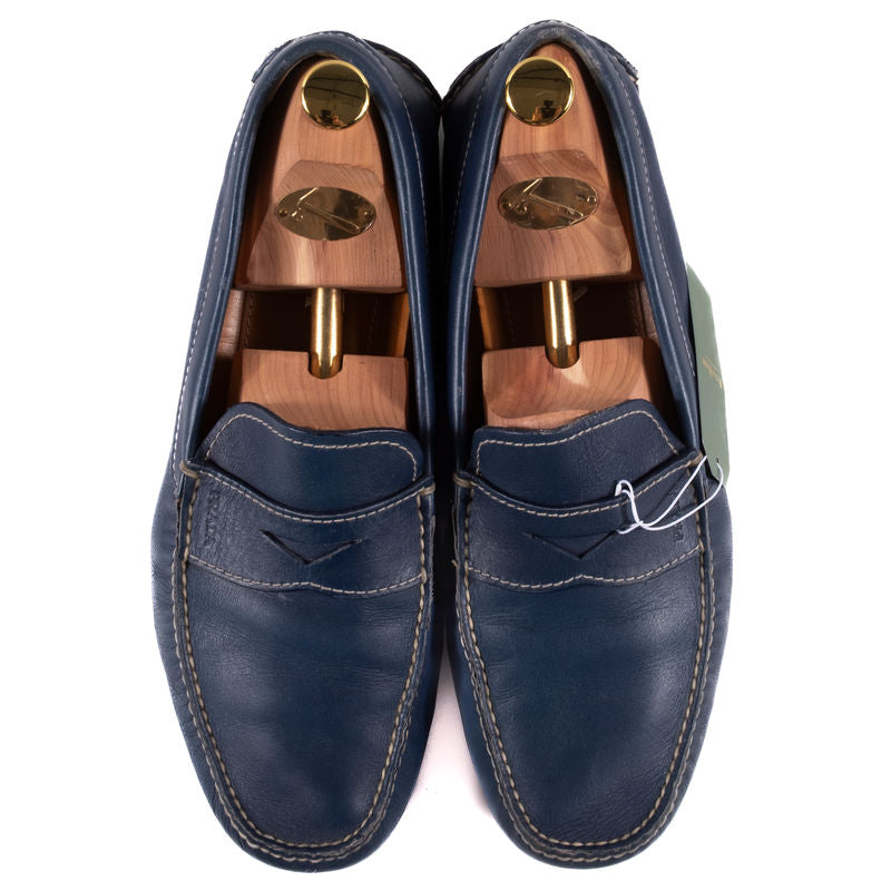Prada Blue Leather Car Shoes Sz UK 9 (EU 43)