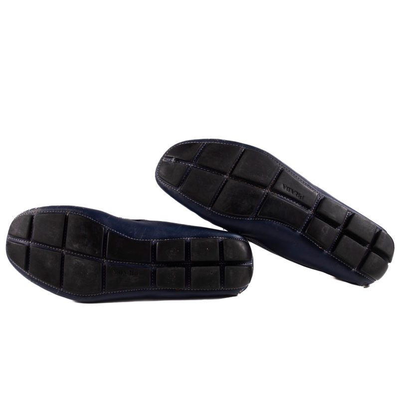 Prada Blue Leather Car Shoes Sz UK 9 (EU 43)